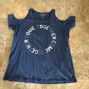 Lucky brand cold shoulder Come Together t shirt